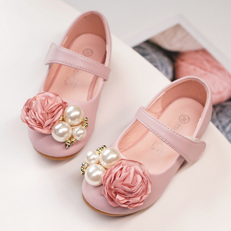 Mädchen Perlen Schleife Show Prinzessin Schuhe