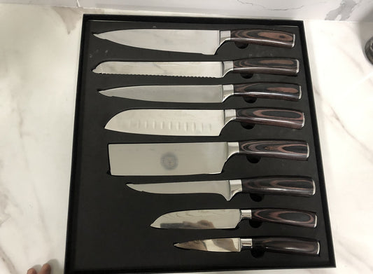 Damascus Pattern Stainless Steel Chef's Knives