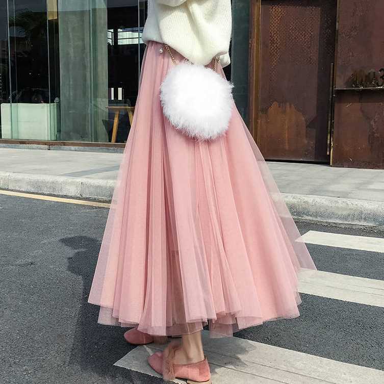3-layer Tulle Skirt Women's Tulle Large Swing Student Skirt