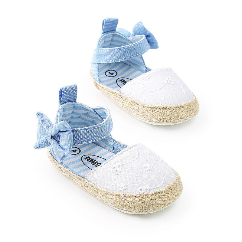 Babyschuhe mit Schleife, atmungsaktive Babyschuhe mit Klettverschluss