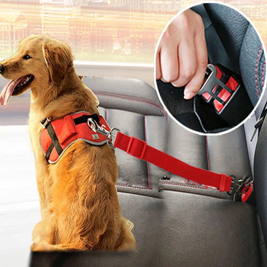 Verstellbarer Autosicherheitsgurt für Katzen und Hunde, Hundesitz, Fahrzeug-Hundegeschirr, Leinenclip, Sicherheitshebel, Traktionsgurt, Hundehalsbänder, Hundezubehör, Haustierprodukte