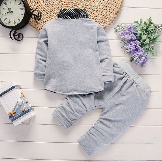 Neues Design Kleinkinder Jungen Freizeitanzug Set Jungen Kleidung Set Bedruckter Anzug Baby Jungen Kinderbekleidung Set