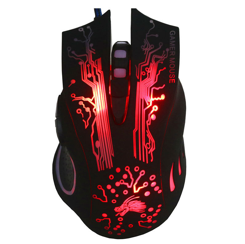 Bunte, leuchtende USB-Gaming-Maus mit 7 Tasten