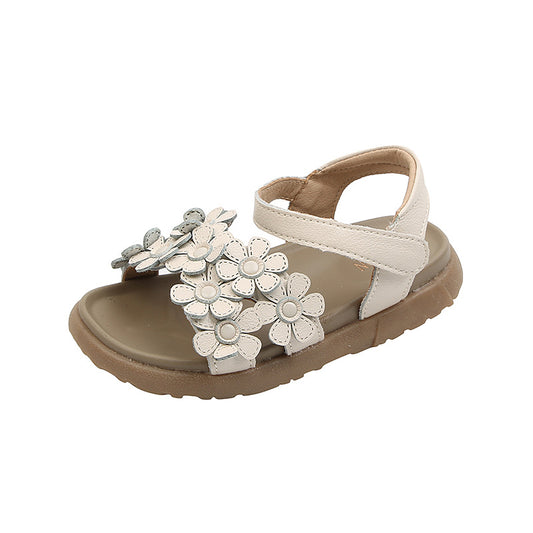 Koreanische Version der großen Kinder-Strandschuhe mit Blumenmuster und weicher Sohle
