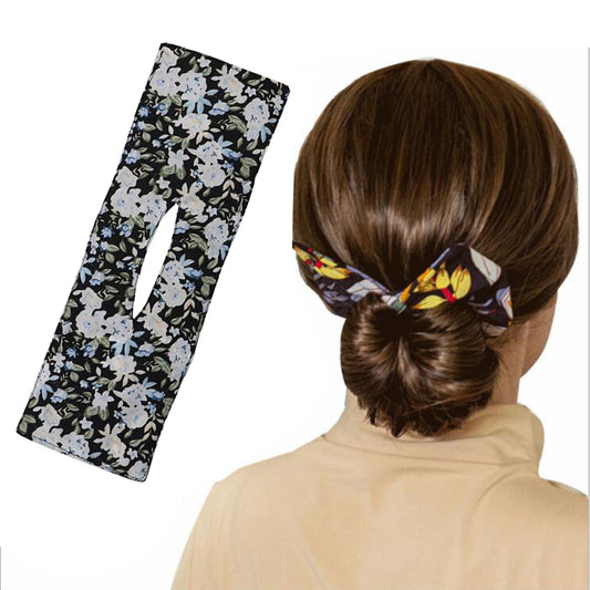 The New Deft Bun Wire Bow Tie Hair Iron Printing Magic Clip Twist Lazy Hair Iron Hair Accessories