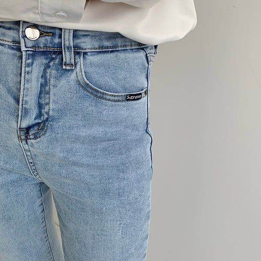 Skinny Jeans Damen Frühlingsneuheit High Waist Slim Pencil