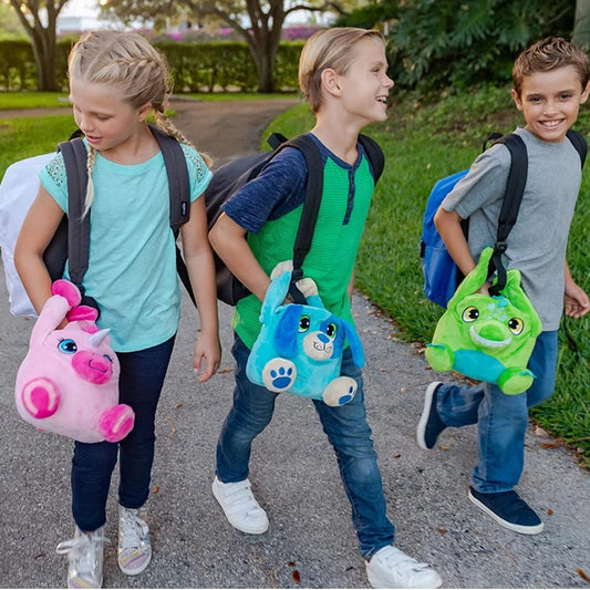 Tragbare Tier-Lunchtasche, Plüsch-Lunchtasche für Kinder mit Reis-Isoliertasche