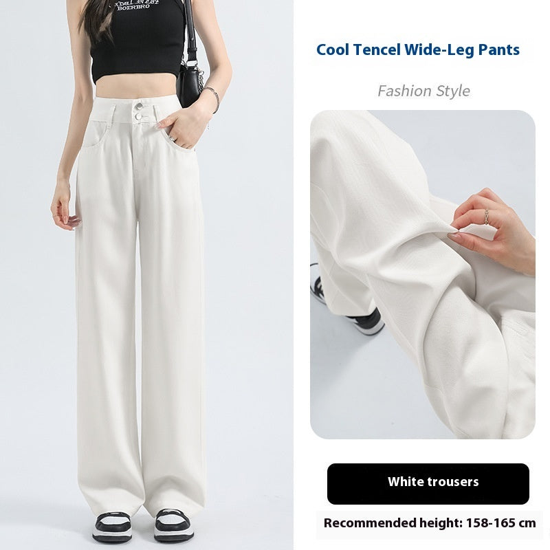 Damen Lyocell Denim Weite Hose Sommer Dünne
