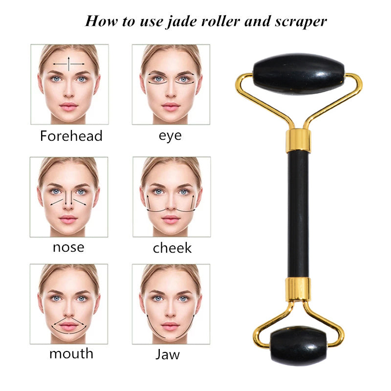 Schönheits- und Gesichtspflege-Massagegerät aus Jade