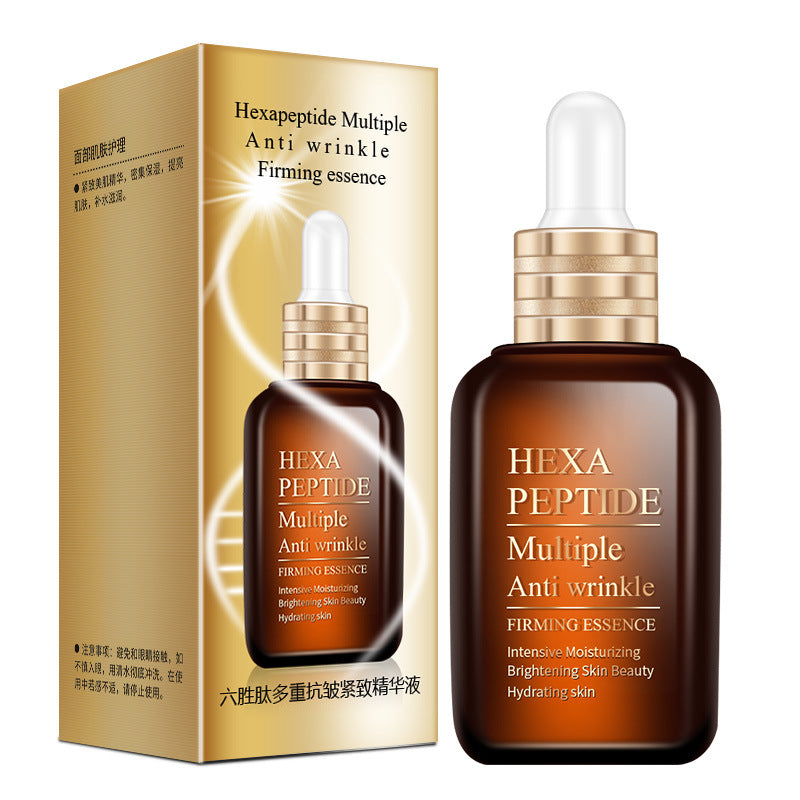 Feuchtigkeitsspendendes, hydratisierendes Gesichtsserum mit sechs Peptiden, Anti-Falten, Straffung, 50 ml