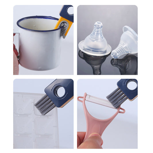 4-in-1 Flaschenspaltenreiniger-Bürste, multifunktionale Becher- und Wasserflaschenreinigungsbürste, Mini-Silikonbürste in U-Form, Küchenhelfer