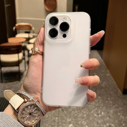 Frosted Large Hole Phone Case Simple Transparent