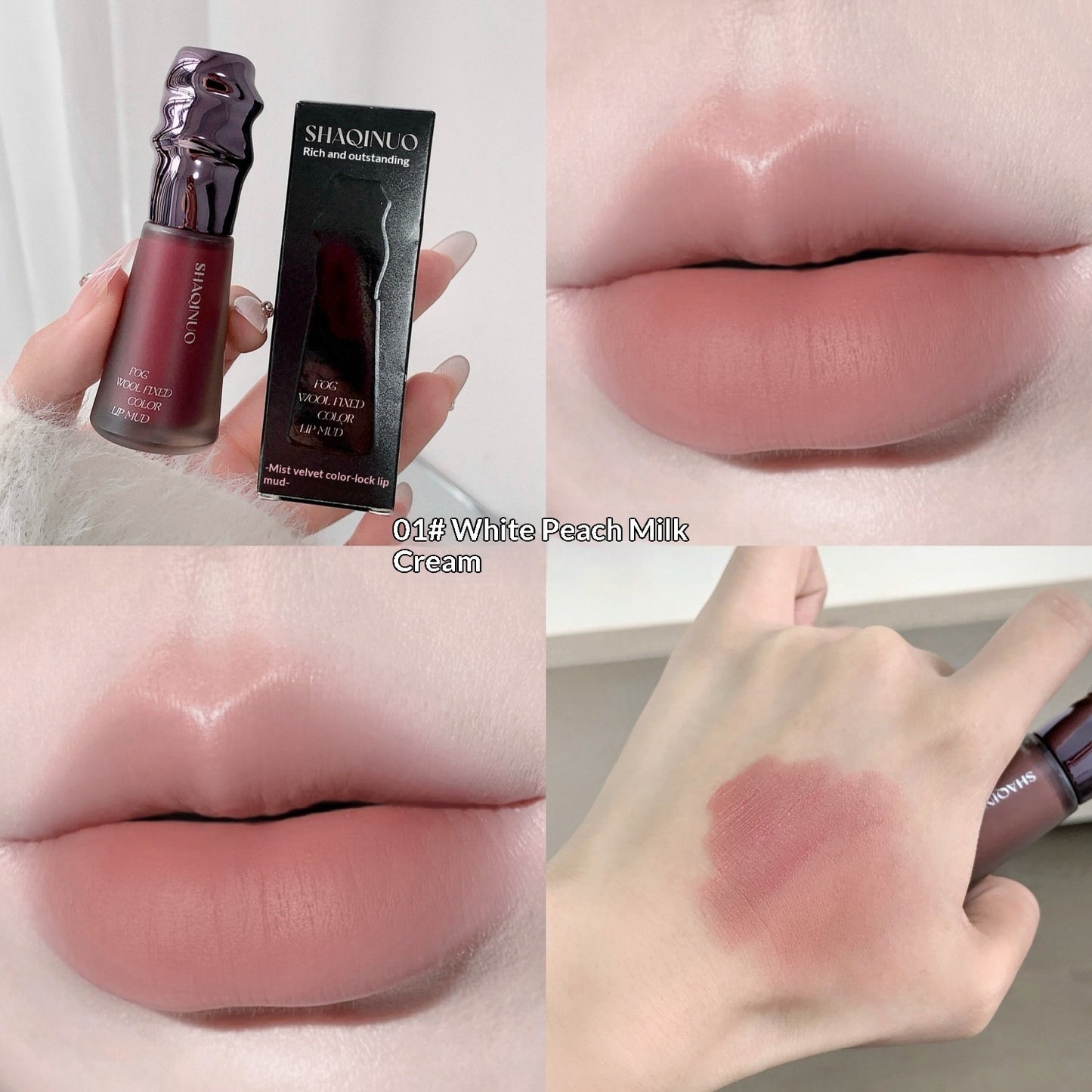 Mist Velvet Color-Fixing Matte Lip Glaze Lippenstift, der Ihren Teint heller aussehen lässt