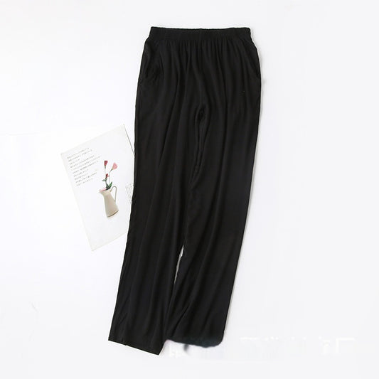 Loose Large Size Pants With Pockets Home Pants, Breathable