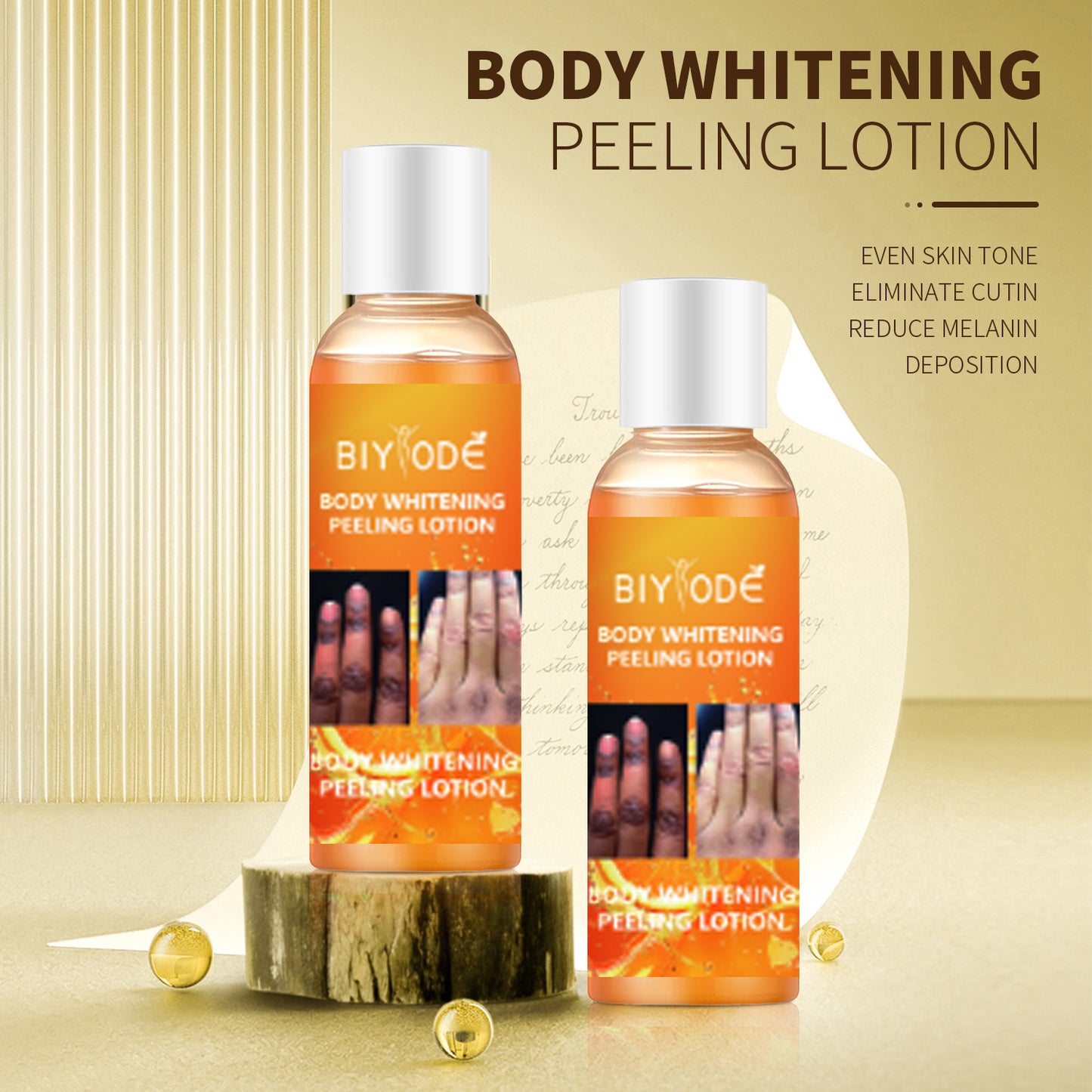 Private Label Bio-Aufhellungslotion-Creme mit aufhellender Wirkung für den Körper, OEM für schwarze Haut
