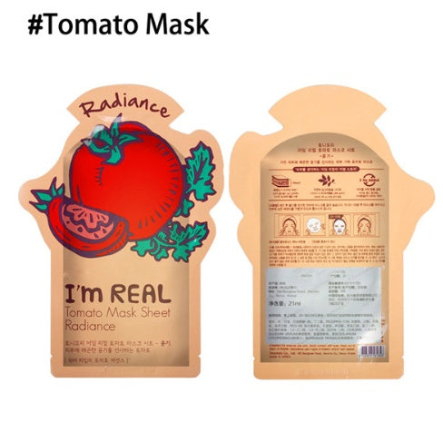 I'm REAL Skin Care Food Sheet Face Mask Feuchtigkeitsspendende, ölregulierende, aufhellende, porenverfeinernde Gesichtsmaske Koreanische Gesichtsmaske von Tony Moly Cosmetics