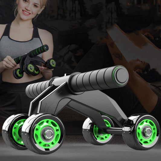 Vierrädriger Bauchmuskelroller für das Heimtraining – Fitnessgerät für die Bauchmuskulatur