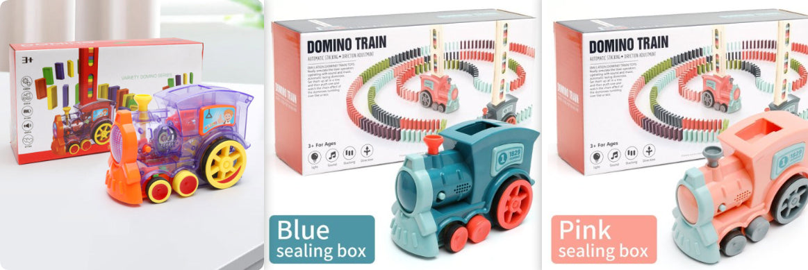 Domino-Zugspielzeug, Babyspielzeug, Auto-Puzzle, automatische Freigabe, Lizenzierung, elektrische Bausteine, Zugspielzeug