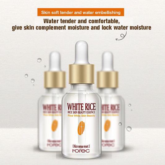HOREC White Rice Whitening Serum Gesichtscreme Feuchtigkeitspflege Anti-Falten Anti-Aging Gesichtspflege gegen feine Linien und Akne 15 ml