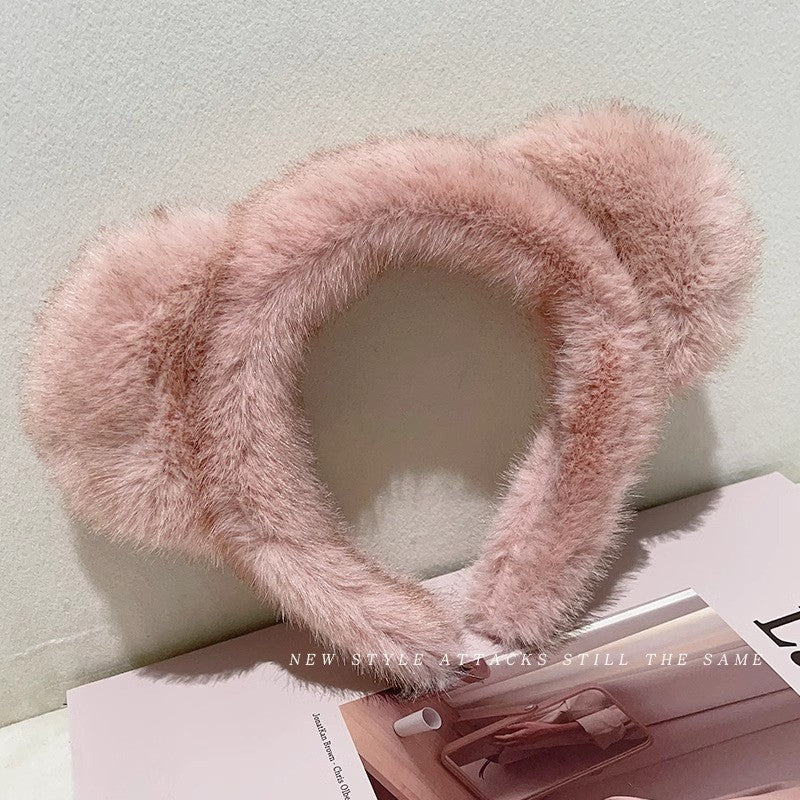 Maillard-Haarband, flauschig, hochwertige Kopfbedeckung, Gesichtsreiniger, Haarstyling-Produkt, breitkrempiger Haarschmuck mit hohem Schaft