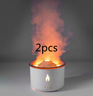 Neuer kreativer Ultraschall-Luftbefeuchter für ätherische Öle: Vulkan-Aromatherapie-Gerät mit Sprühfunktion, Quallen-Luftflammen-Diffusor