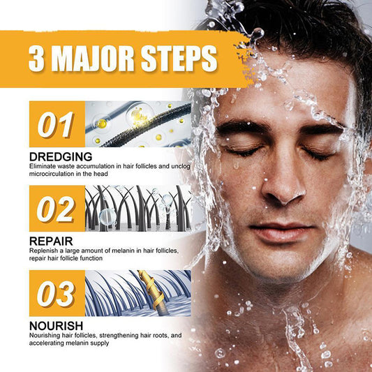 Men's Shampoo Soap For White Hair Softening And Care