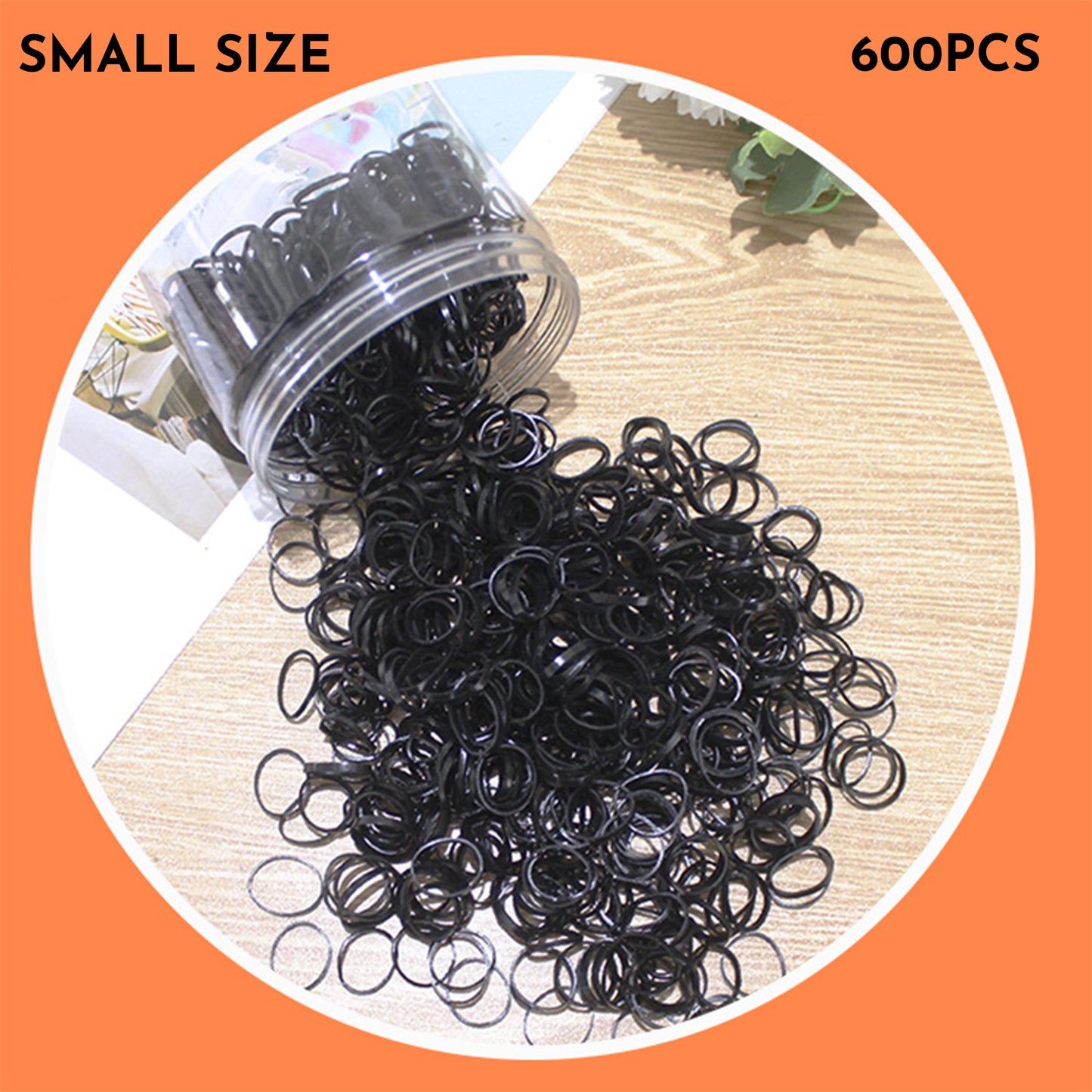 Haargummis für Babys und Kleinkinder, dünne, kleine Haargummis aus TPU, 300–600 Stück pro Packung
