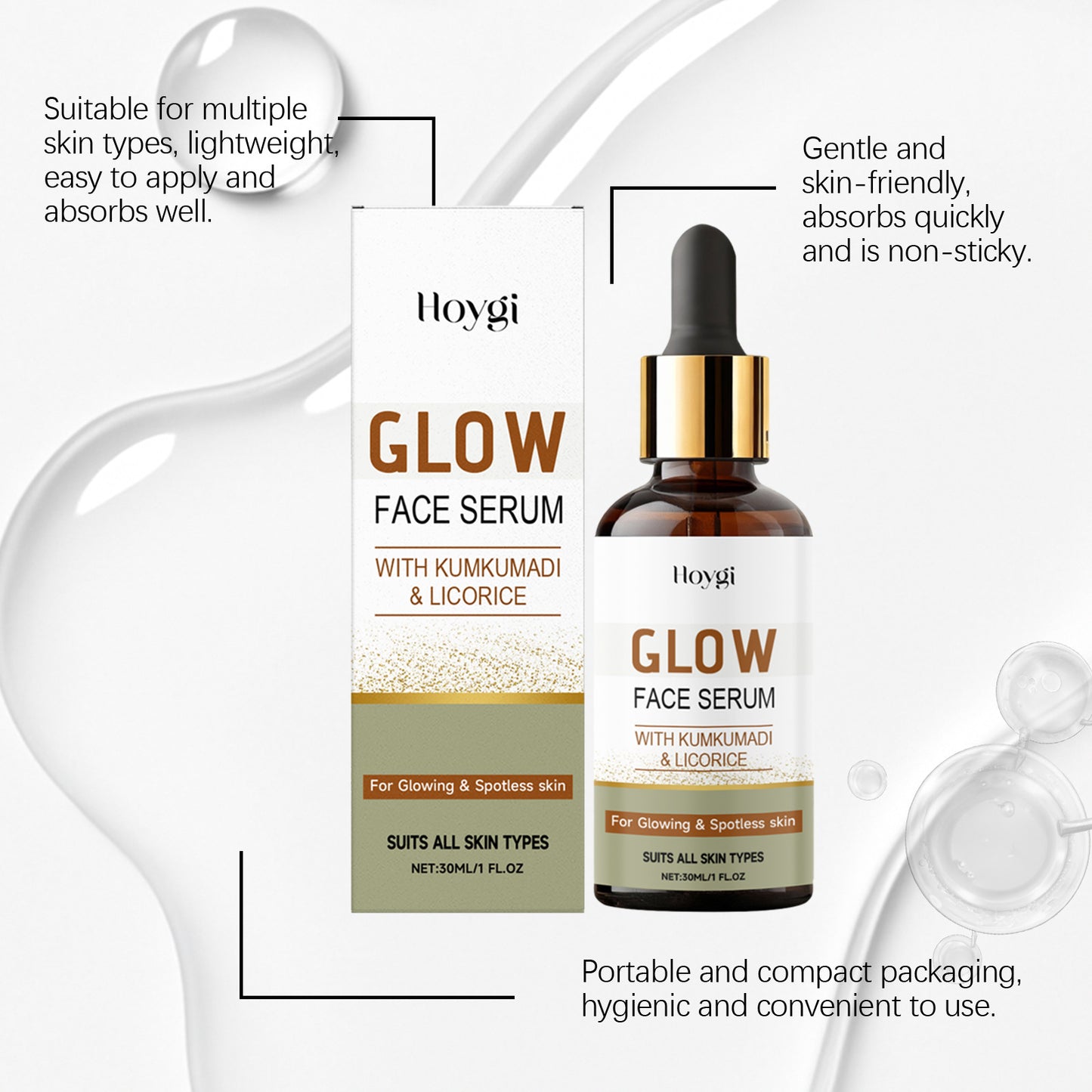 Strahlend schönes, aufhellendes Serum