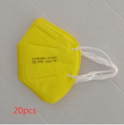 Weiße Liste der Masken Fünflagige farbige Schutzmasken