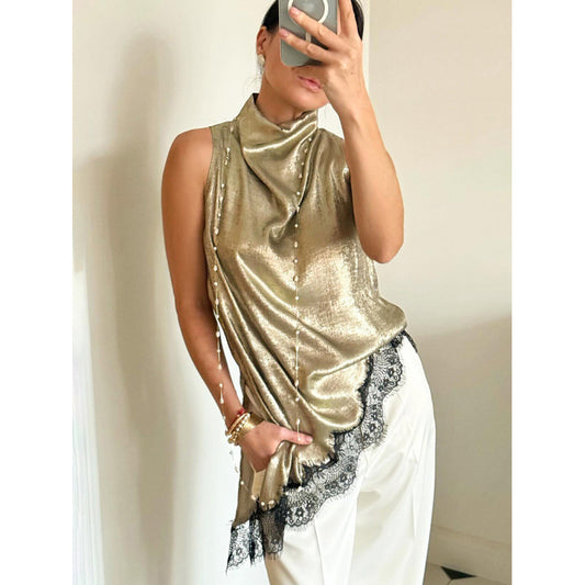 Stylish And Minimalist Sleeveless Womens Top