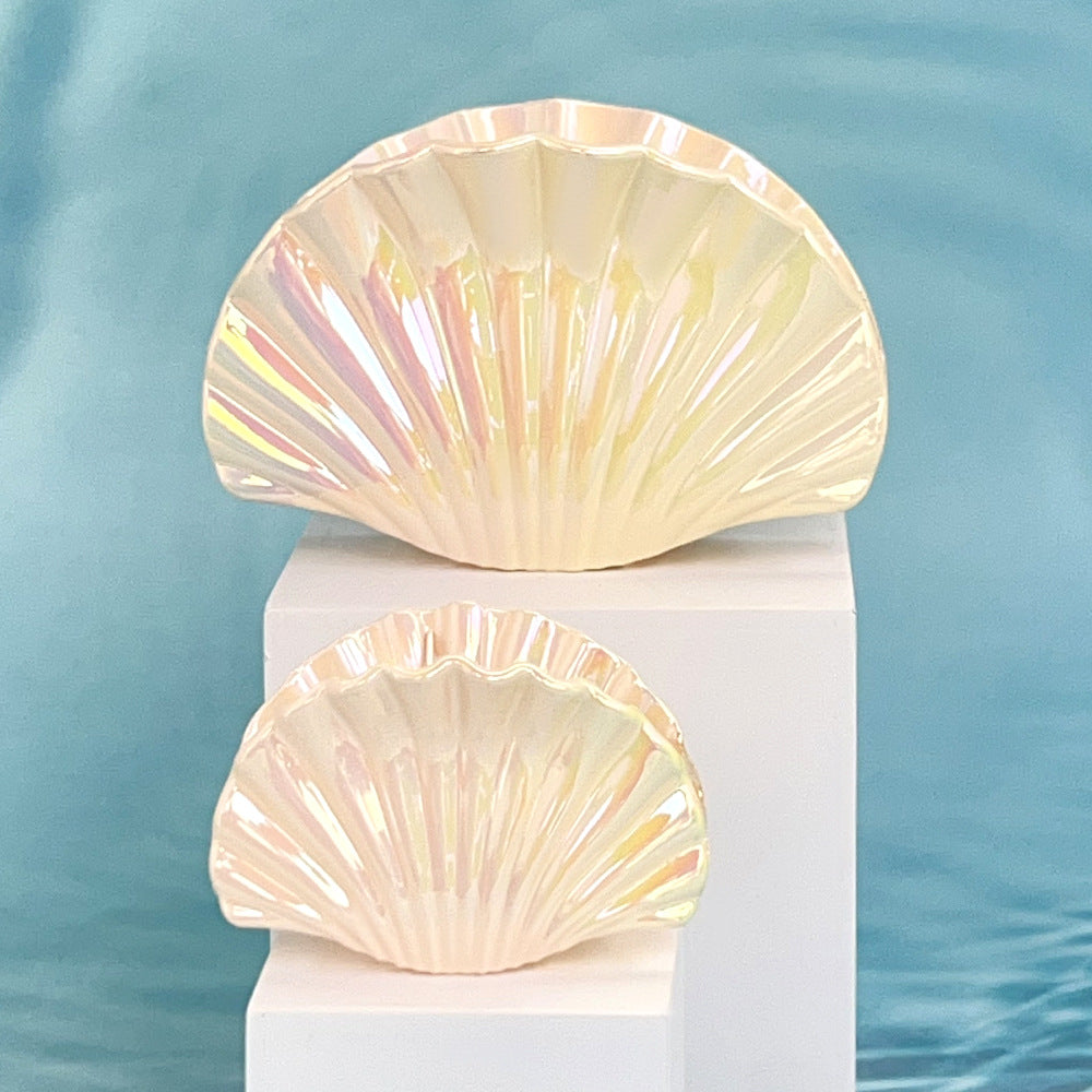 Haarspange mit Farbverlauf und Muschelmotiv, groß, im Urlaubsstil