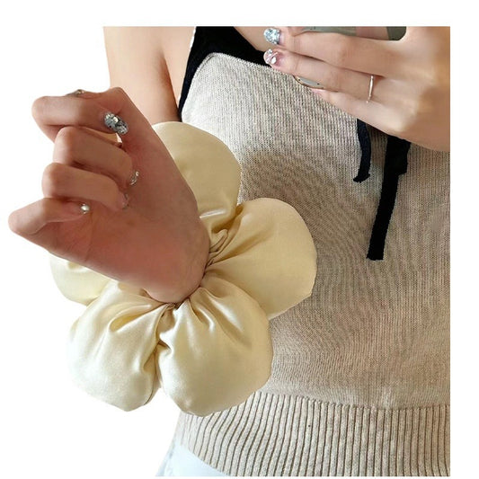 Schwammblumenkissen, Satin-Stirnband mit großem Darm