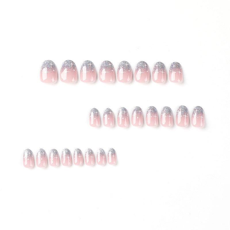 Tragbarer Nagelsticker White Asterism Short Wear Armor