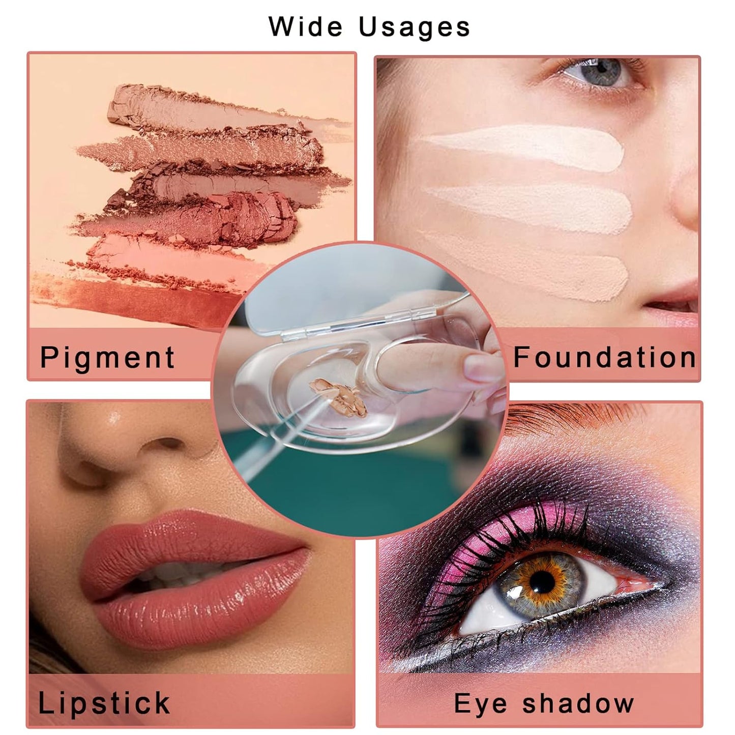 Mischpalette für Make-up, geeignet zur Aufbewahrung von flüssiger Foundation, Acrylpalette, Nagellackpalette, transparente Pigmentpalette für Foundation-Make-up