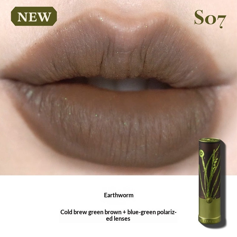 Matter, natürlicher europäischer und amerikanischer brauner Lippenstift für helle Nude-Lippen
