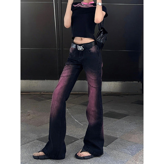 Plus Size Retro Jeans mit leicht ausgestelltem Schnitt für Damen