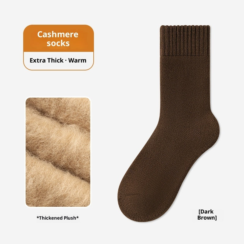 Dicke, warme Kaschmirsocken für Herren, gefüttert mit Fleece