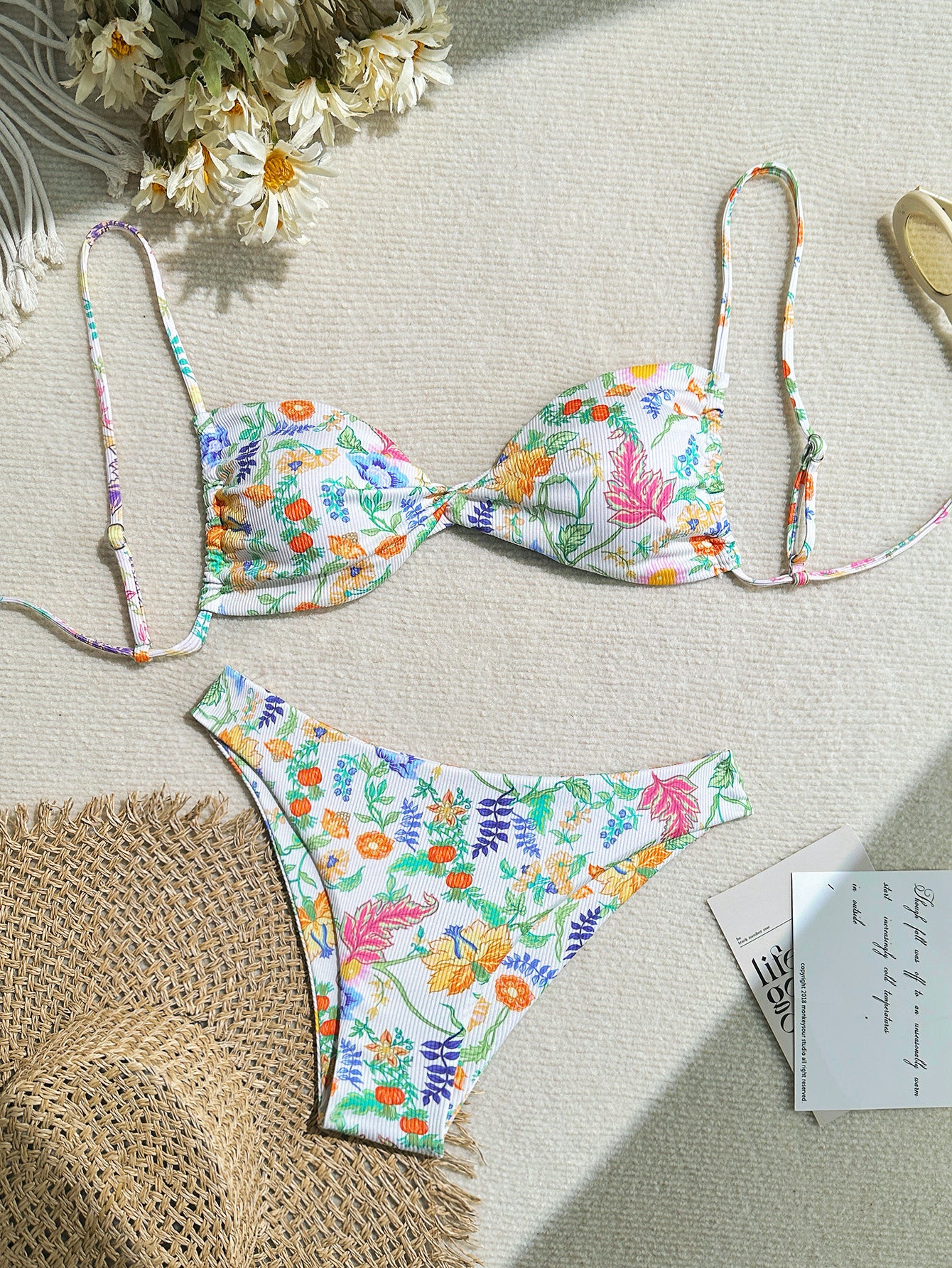 Sexy zweiteiliger Strandbikini mit freiem Rücken für Damen