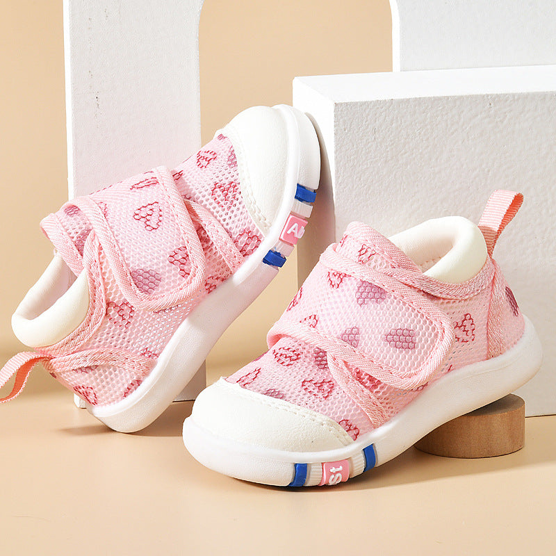 Babysandalen, Herren-Sommerschuhe für Kleinkinder (0-2 Jahre), rutschfeste, weiche Sohle, atmungsaktives Mesh-Obermaterial