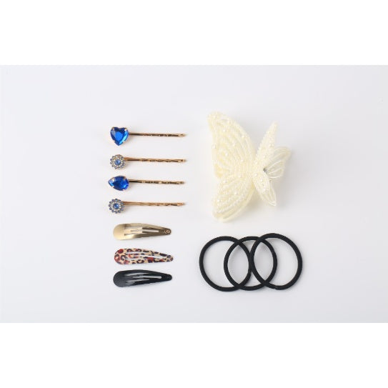 Haarspangen-Set aus Leder, 4-teilig