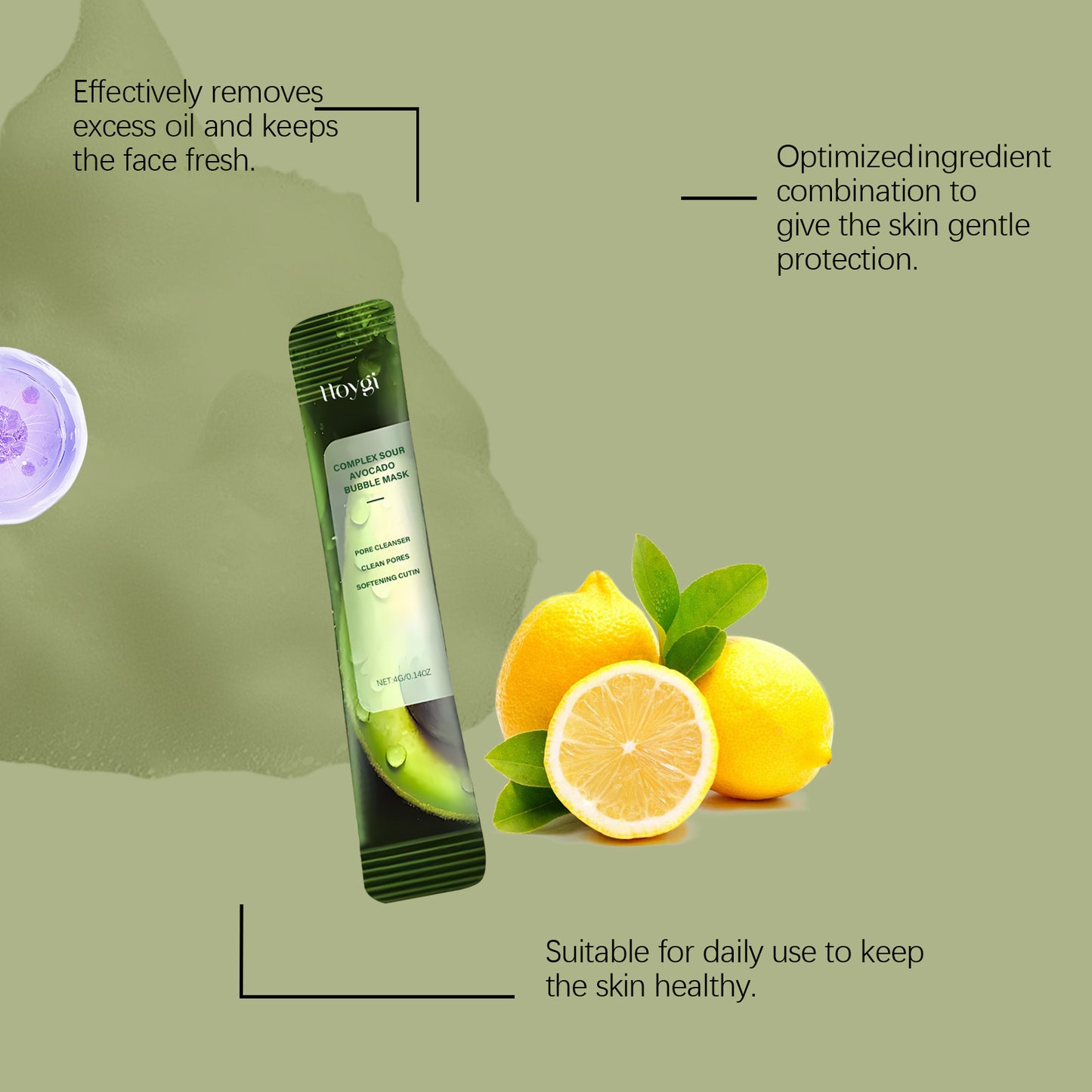 Avocado Gesichtsreinigungsschaum-Gesichtsmaske
