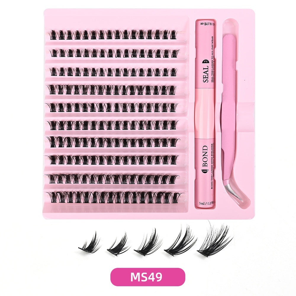 Segmentiertes Einzelbüschel-DIY-Wimpernset