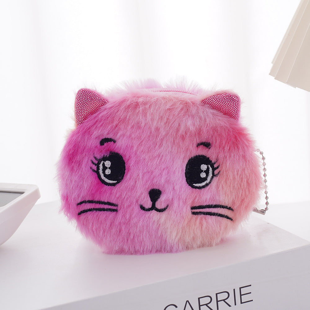 Niedliche Plüsch-Geldbörse mit Cartoon-Motiv, Stoffgeschenk