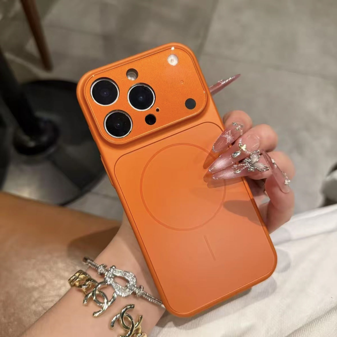 Magnetische All-inclusive-Handyhülle in Unifarbe mit Nano-Mattglas für MagSafe-Handys, kompatibel mit iPhone 17, Air, 16, 15, 14 und 13 Pro Max, mit kabelloser Magnetladefunktion und Schutzhülle