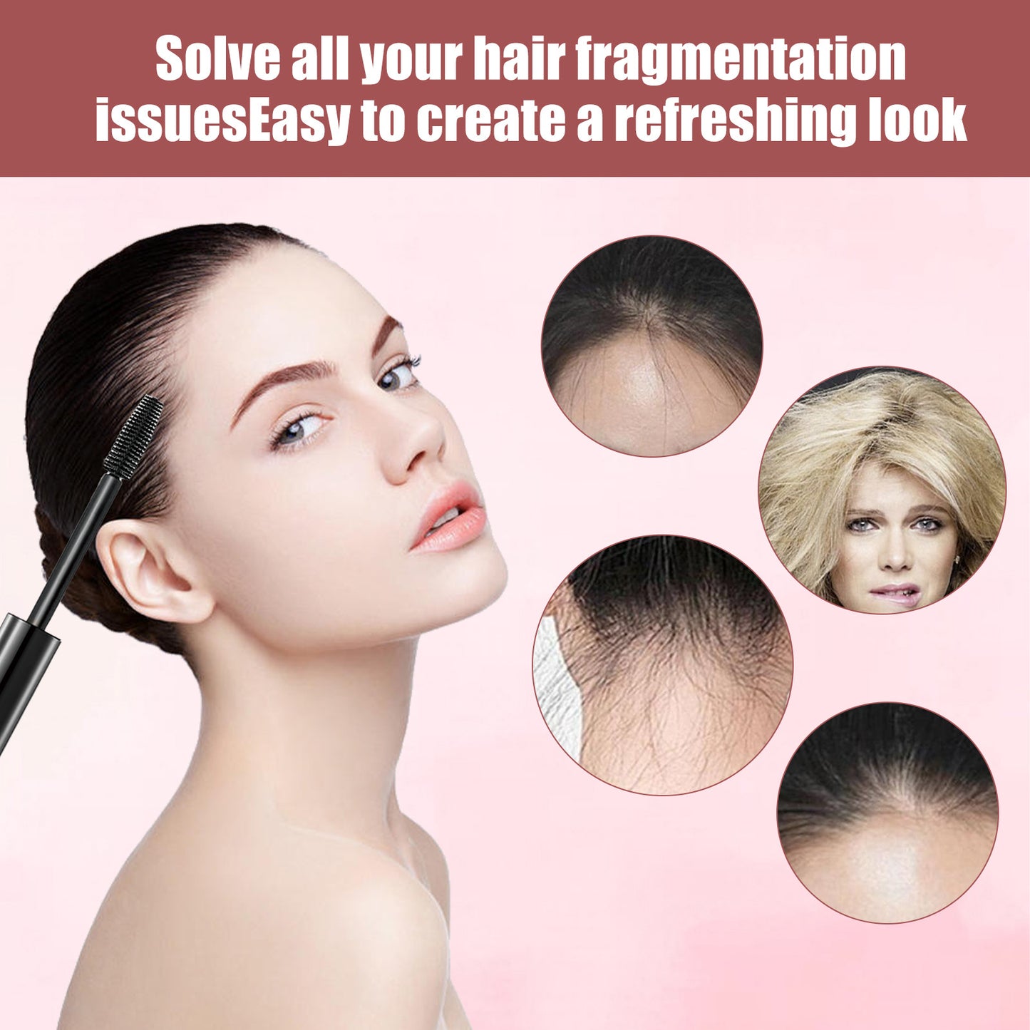 Glätten, Frizz reduzieren, natürliches, nicht fettendes Finish für gebrochenes Haar (Haarstift)