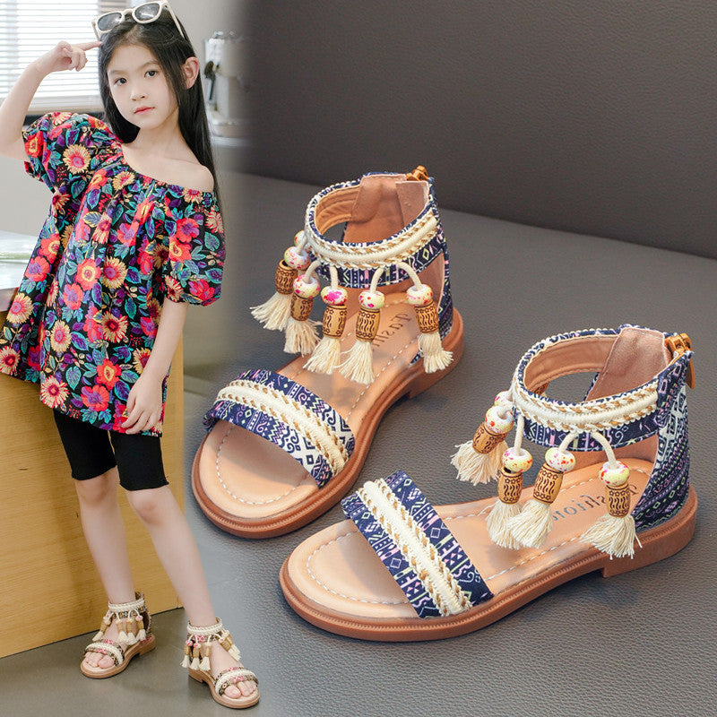 Summer Ethnic Style Retro Children's Roman Sandals