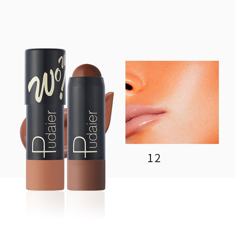 Foundation-Make-up, farbtreu, wischfest, 12 Farben, leichte, atmungsaktive, matte Stick-Foundation