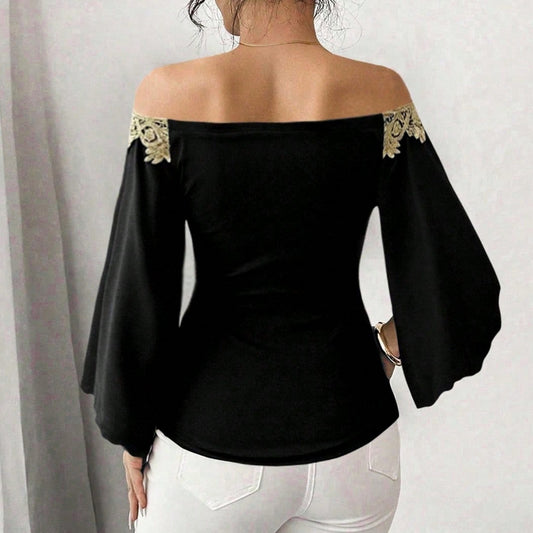 Sexy besticktes, figurbetontes Top für Damen