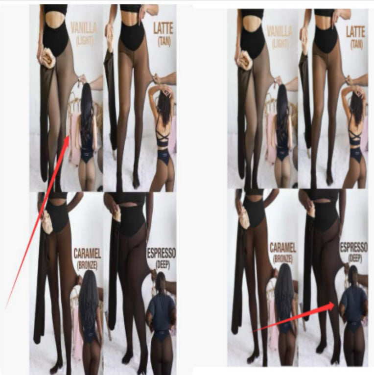 Winter-Leggings mit Einzelfadennaht und quer verlaufenden Nähten, warm und transparent