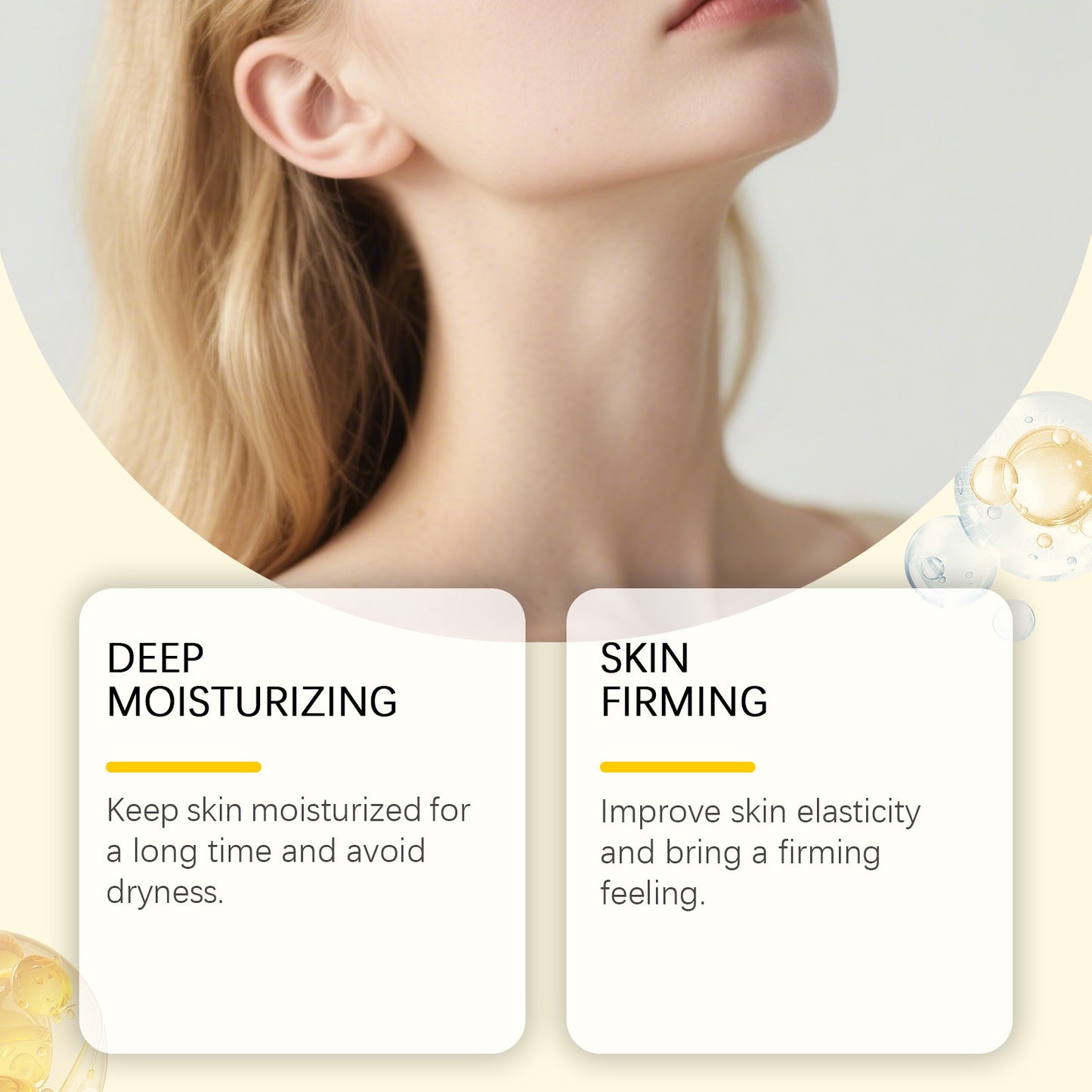 Nährendes Feuchtigkeitsspendendes Körperpflegeöl verbessert die Hautelastizität und pflegt die Haut.